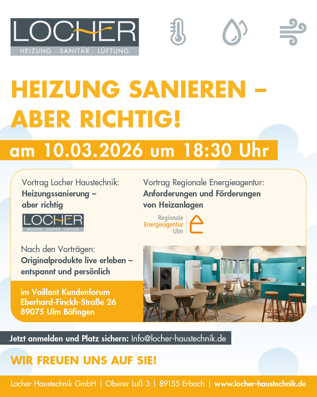 Locher Haustechnik Heizung sanieren, aber richtig am 10.03.2026